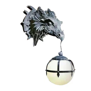 Luxury House Halloween Wall Mounted Dinosaur Dragon Head LED Lamp Ornament NEW - Picture 1 of 6