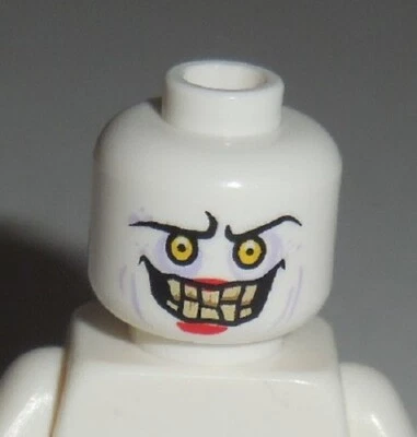 Original Lego Minifigura Cabeza "Hombre, Ojos Hundidos, Labios Rojos" Blanco NUEVO Jestro Foto 1 de 2