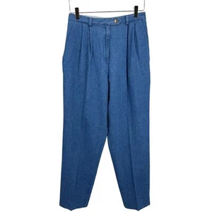 Pantalones de mezclilla vintage Talbots Petites talla 10 plisados delanteros tiro alto para mamá nuevos con etiquetas - Imagen 1 de 8