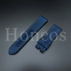 24 MM azul gris lona nylon reloj correa se adapta para Panerai PAM Sub Luminor - Imagen 1 de 4
