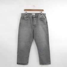 Agolde Los Angeles Jeans Mens Grey Black Denim W34" L25" Straight Leg Designer