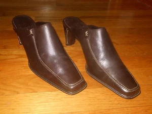 Danelle D-Glass leather mules - Women's size 10 M - 3" heels - Excellent cond - Picture 1 of 6