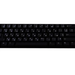 French QWERTY Transparent Keyboard Sticker laptop desktop RED BLACK WHITE - Picture 1 of 9