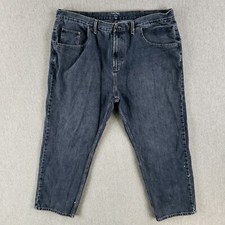 Nautica 44x30 Jeans Classic Denim Heavy Work Pants Straight Leg Faded Wash Retro
