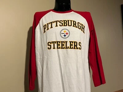 PITTSBURGH STEELERS Camisa de Manga Larga Estilo Raglán XXL NFL Equipo Ropa Fútbol Foto 1 de 4