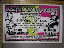 2004 Arizona Roller Derby Poster Mike Fisher S/N LE # 80 Shark Pants Tempe AZ