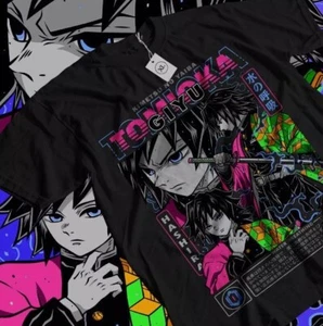 Camiseta Giyu Tomioka Demon Slayer Kimetsu No Yaiba Anime Talla Todas las Tallas - Imagen 1 de 11