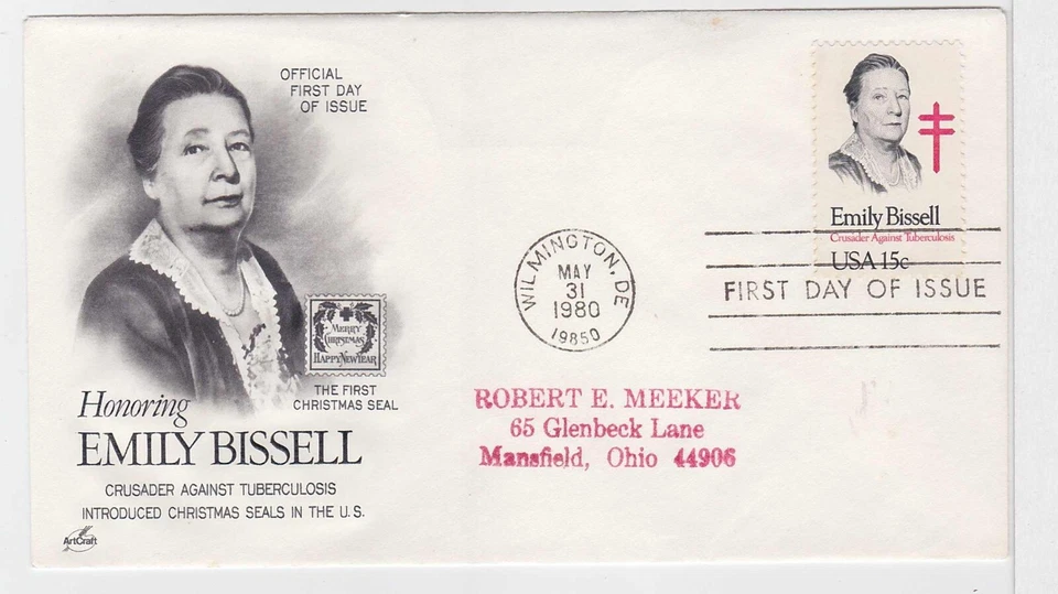 TurtlesTradingPost- Emily Bissell - 1980 - FDC #1823- Artcraft Cachet - Image 1 of 1