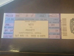 new jersey nets houston rockets 2005 game ticket stub yao ming jason kidd played - Picture 1 of 1