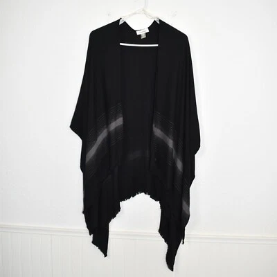 Calvin Klein пончо шаль надежном Sz O/S потертый минималист нейтральный тихий роскошь - Изображение 1 из 4