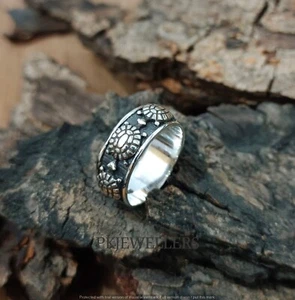 925 Sterling Silver Turtle Designer Beautiful Handmade Ring Jewelry S 5.5 R-834 - Picture 1 of 8