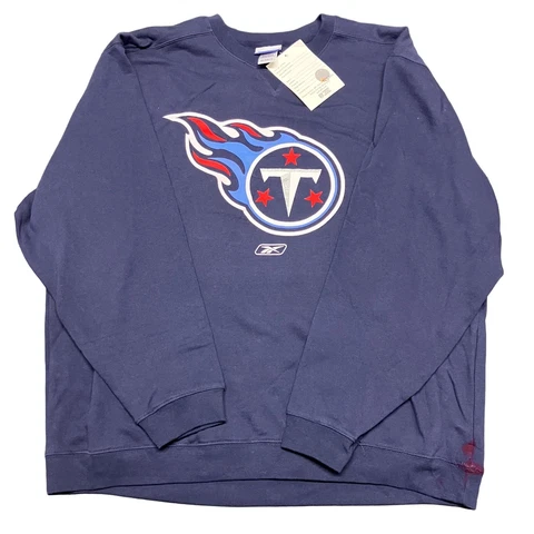 Vintage Reebok NFL Tennessee Titans Graphic Blue XL Sweater 4553 Cover