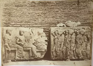 PHOTO ATHENES PARTHENON BAS-RELIEFS de PHIDIAS 19EME ALBUMINE A6213 - Bild 1 von 4