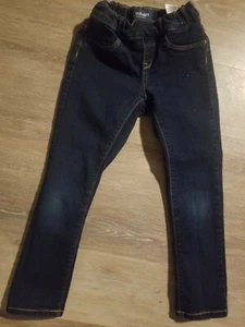 Old Navy Girls Skinny Pull-on Jeans Size 6/7 Dark Wash Medium Adjustable Waist - Picture 1 of 4