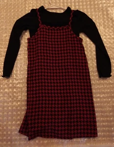 Camicia manica lunga maglione rosso e nero blusa nera Art Class taglia XS (4-5) nuova con etichetta - Foto 1 di 11