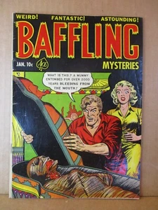 Baffling Mysteries 13 Bleeding Mummy C. 1952 Asso Pre-Codice Horror Lupo Mannaro, Satana - Foto 1 di 12