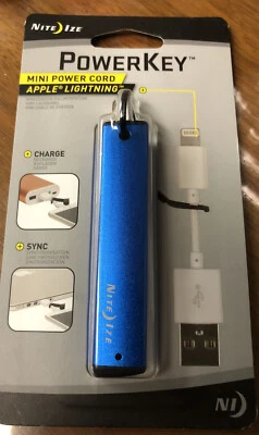 Nite Ize PowerKey Mini Power Cord, Apple iPhone Lightning - Blue  - Image 1 of 2