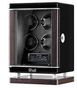 iRoll 4 Watch Winder in Black, LCD Screen & Remote Control, Built in LED - Picture 1 of 5