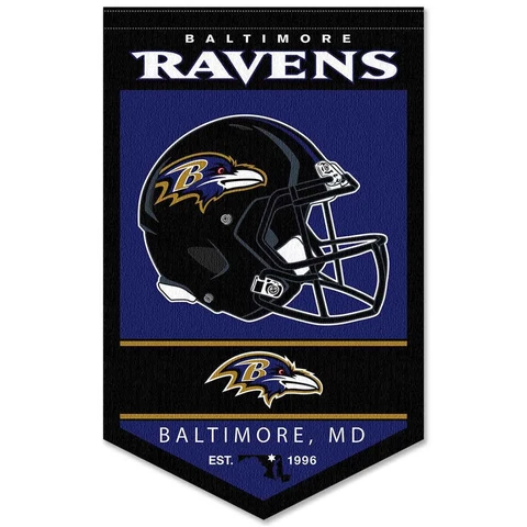 Baltimore Ravens History Heritage Logo Banner Flag Cover