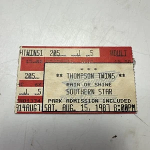 Vintage Thompson Twins Ticket Stub 15. August 1987 Southern Star Houston Texas. - Bild 1 von 4