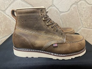Mens 11 EE 6" Moc Steel Toe Wedge Work Boot Made In The USA Leather - Picture 1 of 7