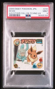 PSA 9 2006 ENSKY EEVEE GLITTER POKEMON ADV GEN STICKER COLL DX TEQ JAP V4  - Picture 1 of 2