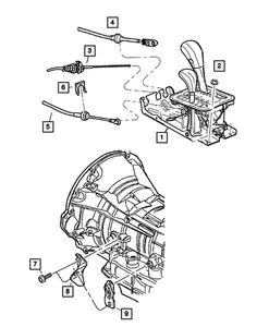 Genuine Mopar Gearshift Control Cable 52104218AB - Picture 1 of 4