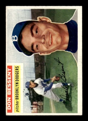 1956 Topps #184 Don Bessent  - Brooklyn Dodgers RC EX - Image 1 of 2