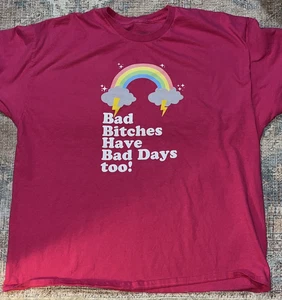 Megan Thee Stallion T-Shirt Bad Bitches Have Bad Days Too! 2XL Rosa - Bild 1 von 2