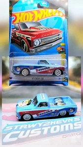 Hot Wheels 67 C10 ***Custom Bazooka Joe W Spectraflame And Real Riders ** - Picture 1 of 3