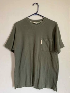 Columbia Shirt Adult Mens Medium Solid Dark Green Casual/Outdoors Short Sleeve - Picture 1 of 5