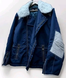 Original Diesel Jacke Kollektion 1997 Vintage Mit Leder Patch Passt Wie Größe XL - Bild 1 von 6