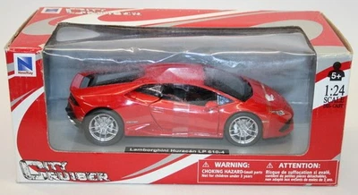 NewRay 1/24 Scale Metal Model Car 71313 - Lamborghini Huracan LP 610-4 - Red - Image 1 of 3
