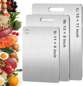 Juego de 3 tablas de cortar de grado alimenticio de doble cara 100 % puros para cocina - Imagen 1 de 12