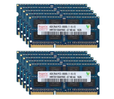 10pcs Hynix 4GB 2RX8 DDR3 1066MHz PC3-8500S 204PIN SO-DIMM Laptop Memory RAM - Image 1 of 4