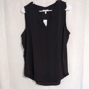 Maurices schwarze ärmellose Bluse mit Schlitzausschnitt neu mit Etikett Größe Large - Bild 1 von 6