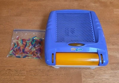 Lite Brite Flat Screen Purple 2003 Hasbro Pegs Storage for Travel Working Light - Image 1 of 4