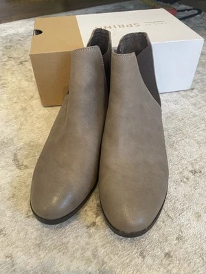 Call It Spring Moillan-37 Taupe Brown Booties Size 8 - Image 1 of 4