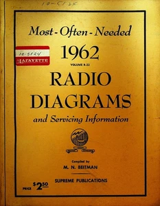 Most Often Needed 1962 Radio Diagrams & Servicing Information Book - Picture 1 of 4