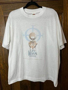 Vintage Jesus Christ T-Shirt Mens XL Lift Jesus Higher Tee - Picture 1 of 4