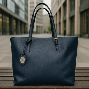 NEU FURLA Ink Blue Saffiano Leder Shopper Tasche Made in Italy - D-Light - Bild 1 von 11