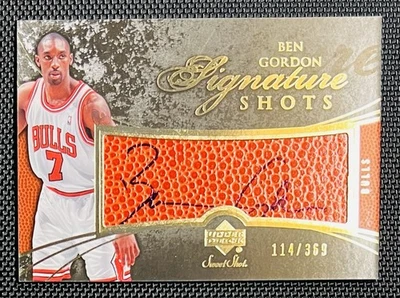 2007-08 UD SWEET SHOT BEN GORDON SIGNATURE SHOTS SWATCH BALL AUTO MINT RARE - Image 1 of 2