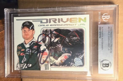 NASCAR Dale Earnhardt Jr Signed 2009 Press Pass Prem #62 Card BAS Slabbed HOF - Image 1 of 3