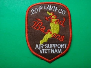 US 201st Aviation Company RED BARONS Air Support Vietnam Patch From Vietnam War - Picture 1 of 3