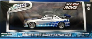 GREENLIGHT "Fast & Furious 2" 1999 NISSAN SKYLINE GT-R (Silver W - Picture 1 of 10