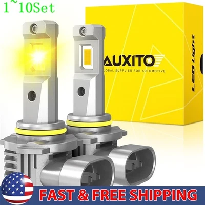 H10 LED Fog Driving Bulbs Light 9145 9140 Amber 6500K Super Bright 40W 1-10Set - Image 1 of 4
