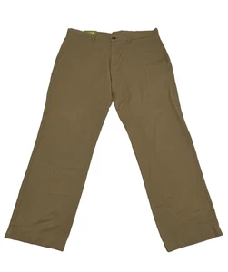 Savane weiche Waschung Chino khaki Hose Herren 36 x 29 gerades Bein Ulmenholz neu mit Etikett - Bild 1 von 8