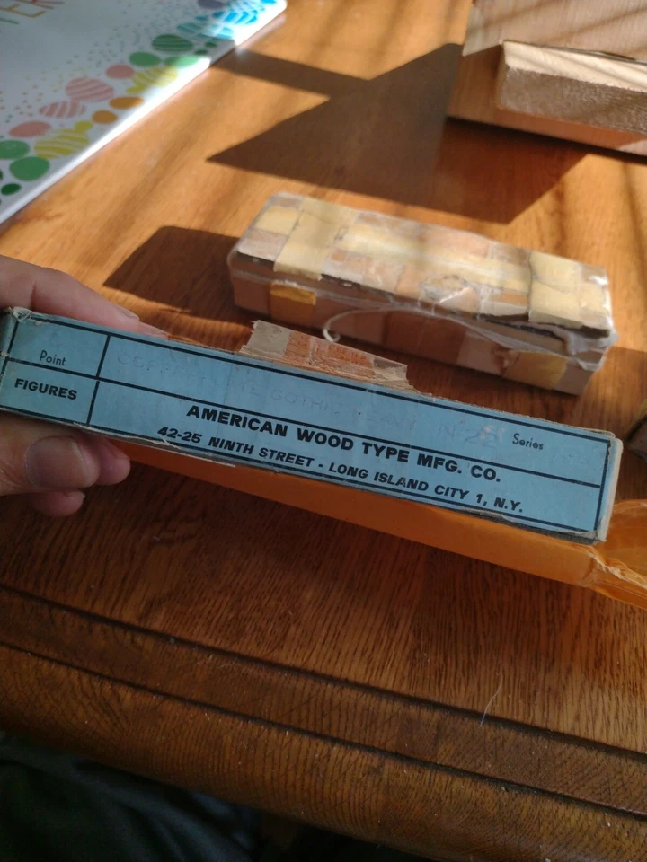 6 Point Copperplate Gothic Heavy #22 Figures Letterpress American Wood Type - Image 1 of 4