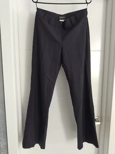 Chanel Wool Dark Navy Blue Dress Casual Relaxed Pants Trousers Straight Wide 38 - Picture 1 of 19