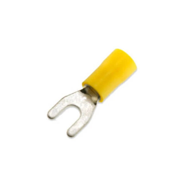 Spade Terminals #10 10-12 Ga. 100 Pcs; Yellow;Xscorpion - Image 1 of 1
